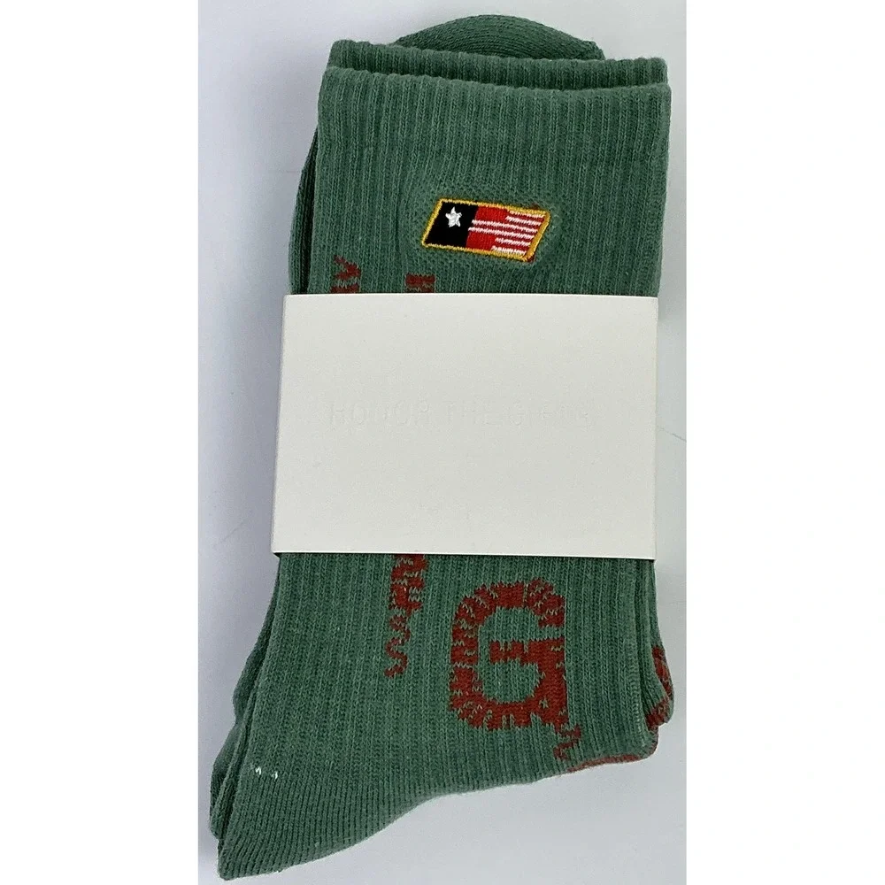 NWT Honor The Gift HTG Weathered‎ Socks Sage Green Size 8–11 Cotton Socks